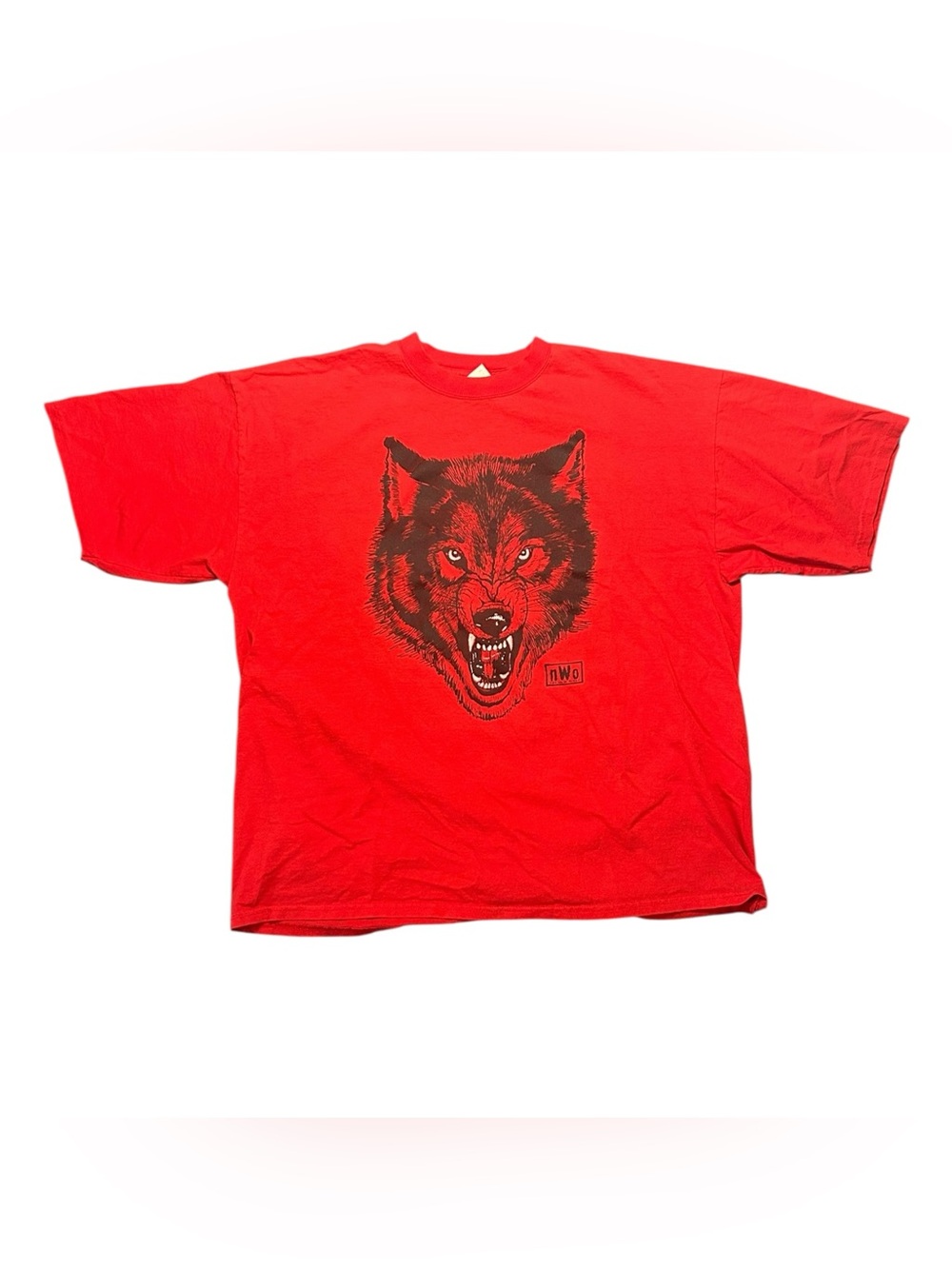 Vintage 90s NWO Wolfpack WWF Wrestling Shirt Size XXL Red